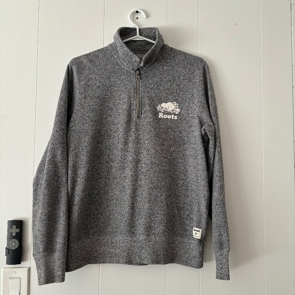 Roots salt and pepper 1/4 zip sweatshirt size L - Picture 1 of 9